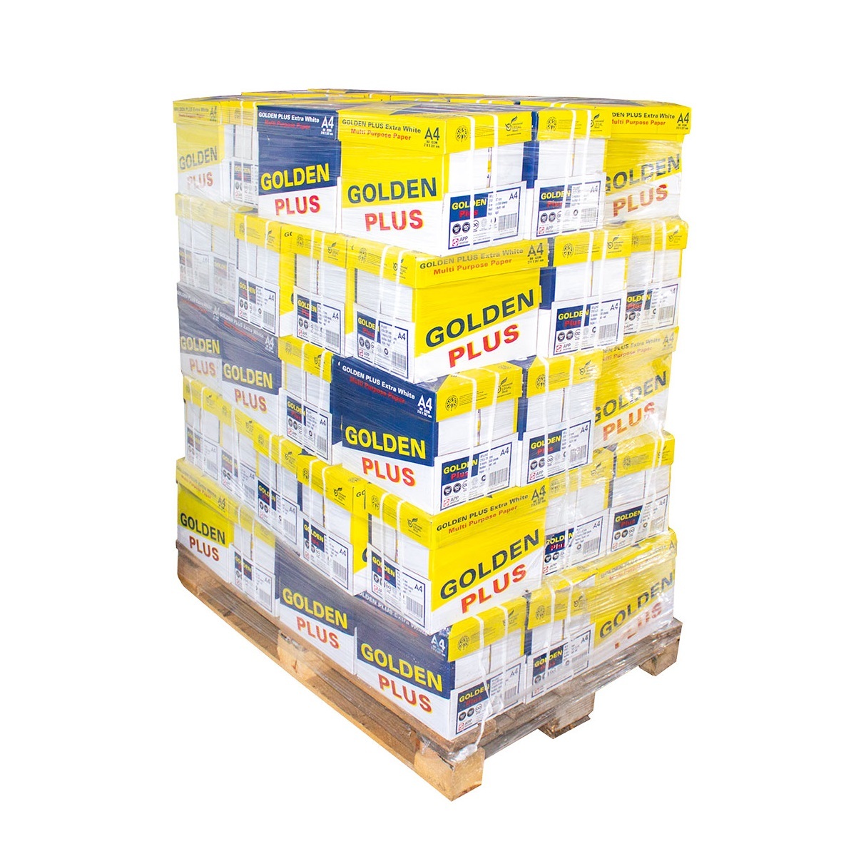Golden Plus Store Wholesale White Paper 80 GSM - Pallet (400 x reams) 80 boxes Golden ...